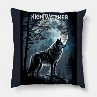 Night Watcher Wolf Pillow