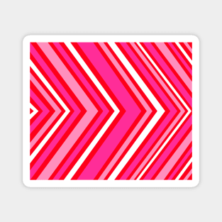 Hot pink and light pink chevrons Magnet