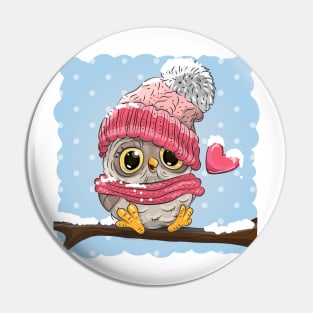 Owl Winter Pin