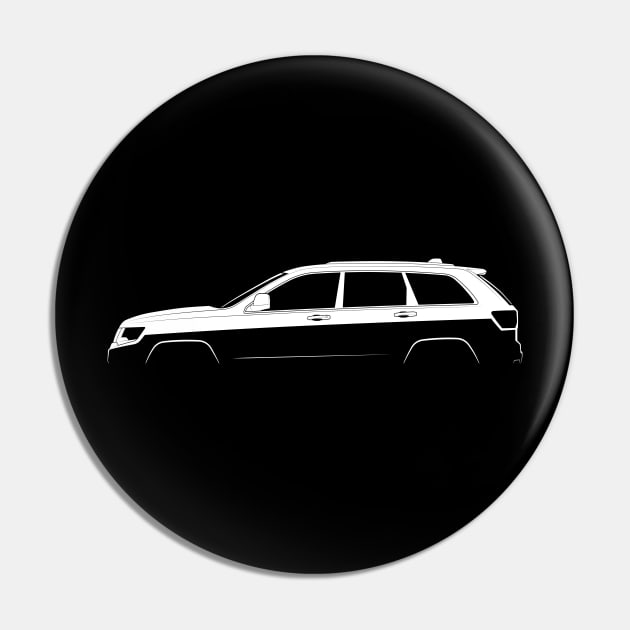 Jeep Grand Cherokee Trackhawk (WK2) Silhouette Pin by Car-Silhouettes