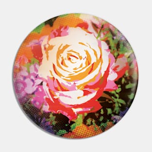 Abstract Flower Design Pin