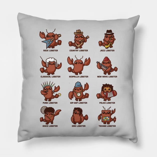 Rock Lobsters Pillow by graffd02