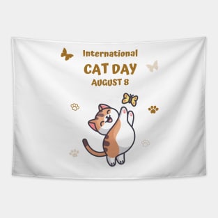 cat tama cute black cat love Tapestry