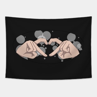 Finger heart Tapestry