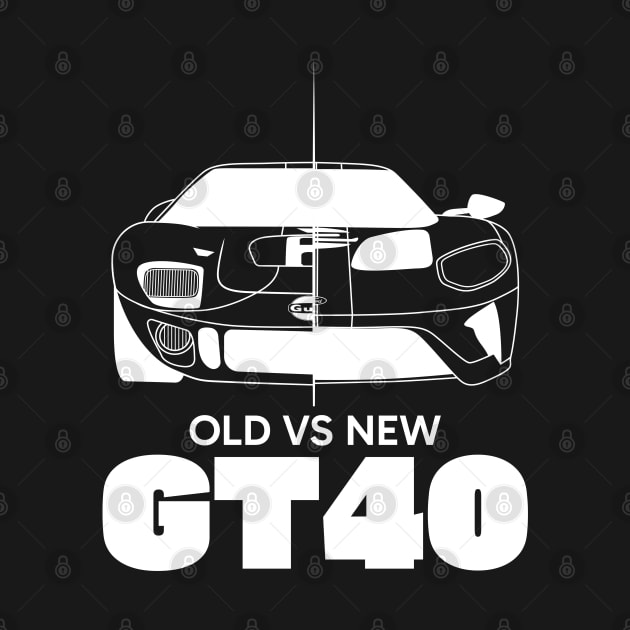 Old vs New GT40 White Outline by kindacoolbutnotreally