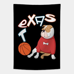 Texas So Chill Bulldogs Basketball Squad Warmup Jersey Tapestry