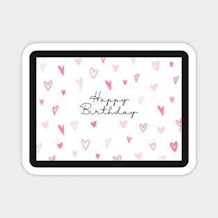 Love heart birthday card Magnet