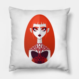 Woman in Purple Pillow