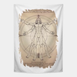 Vitruvian Man - Anime Shirt Tapestry