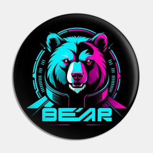 Bear Icon Cyberpunk Pin