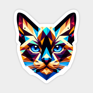 Siamese cat: Geometric Kaleidoscope Vision Magnet