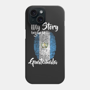 Guatemala Flag Fingerprint My Story DNA Guatemalan Phone Case