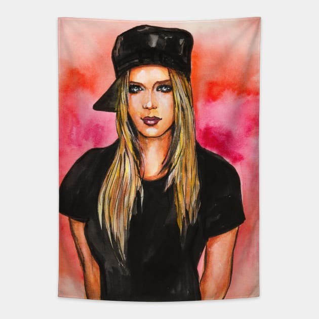 Avril Lavigne Tapestry by Svetlana Pelin