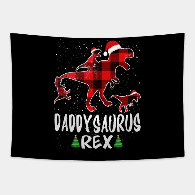 Daddy T Rex Matching Family Christmas Dinosaur Shirt Tapestry by intelus