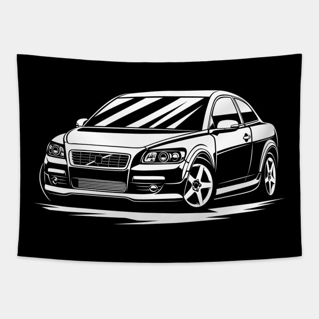 Scandinavian garage S30 Tapestry by Markaryan