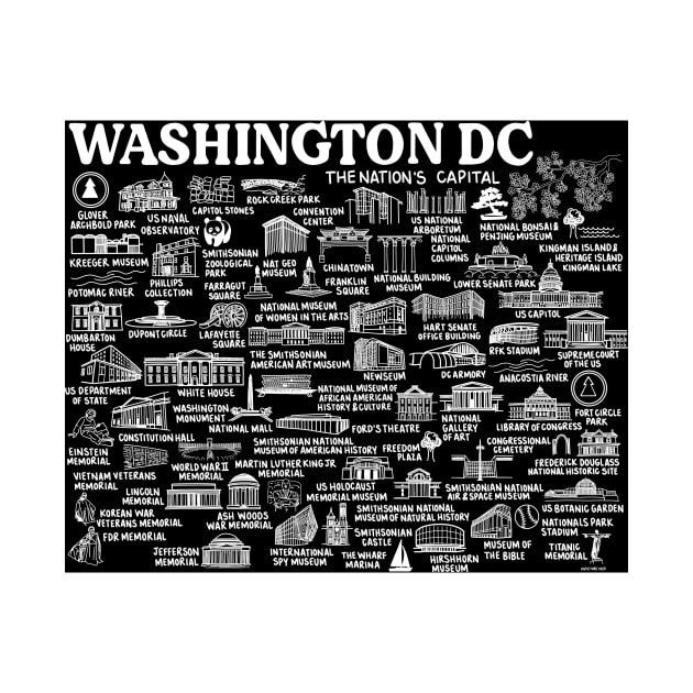 Washington DC Map by fiberandgloss