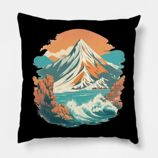 Waves Mountain Pillow