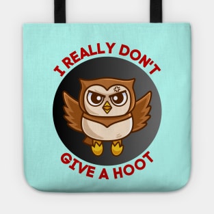 I Really Don't Give A Hoot | Owl Pun Tote