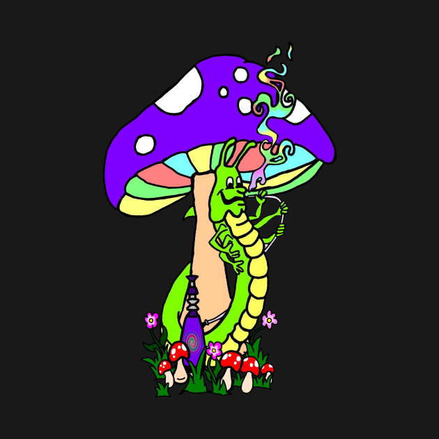 Hookah smoking caterpillar Marijuana TShirt TeePublic