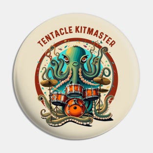 Octopus drummer painting Pin