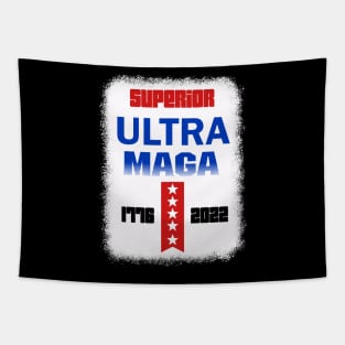 Ultra Maga Proud Ultra Maga Joe Biden Pro Trump American Flag Tapestry