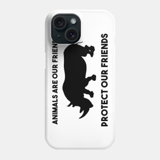 Protect our friends - rhino Phone Case