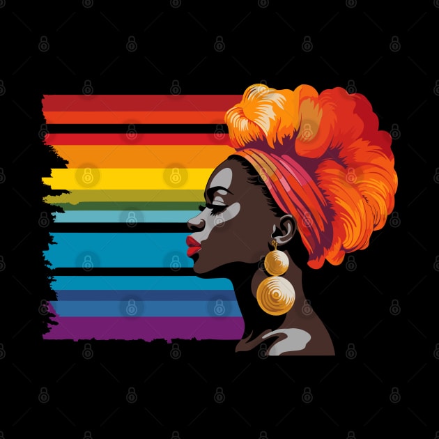 Afro Rainbow Art by DrumRollDesigns