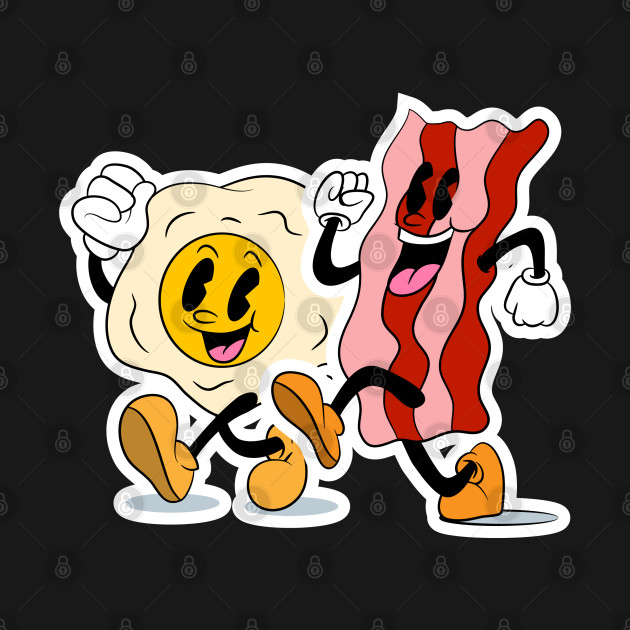 Matching Couple Bacon Eggs Perfect Pair 4b by Teesbyhugo