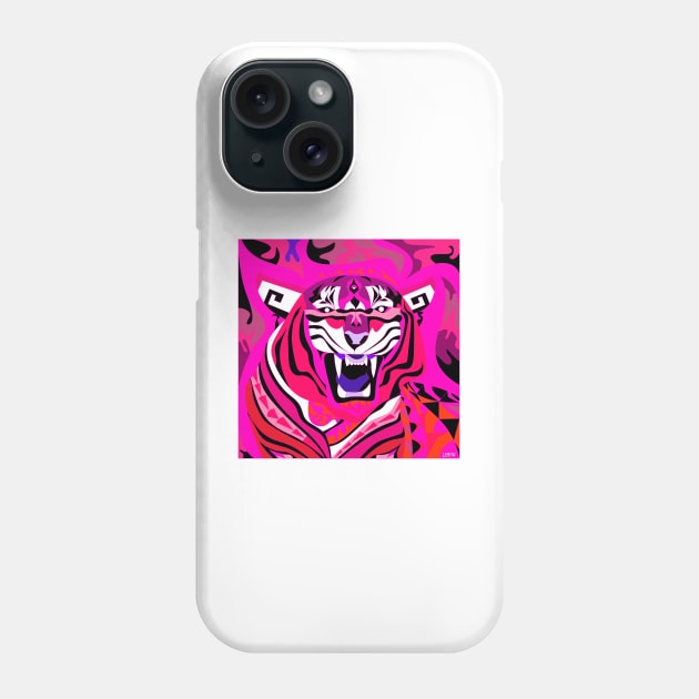 beast bengal tiger in mandala madness wallpaper 2 Phone Case by jorge_lebeau