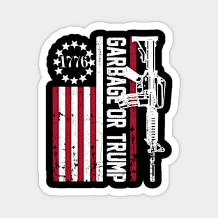 Garbage for Trump Shirt Garbage for Trump 2024 Presidential Magnet