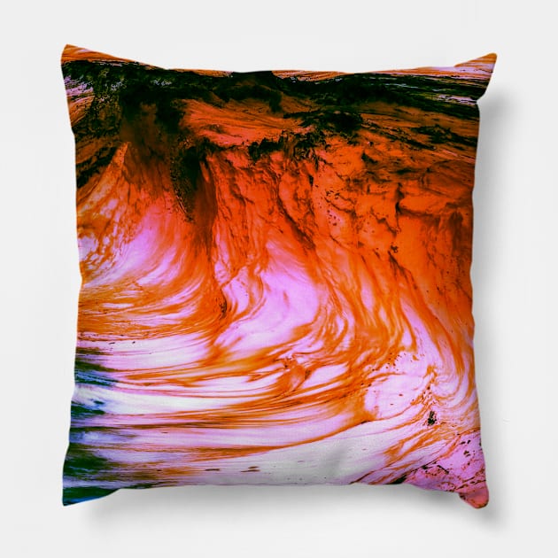 Abstract Wave Pillow by DazzlingApparel