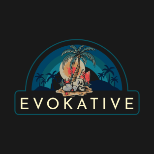 Surfboard Skulls And Grabs Evokative Logo T-Shirt