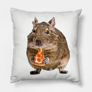 Degu loves eating pizza Pillow