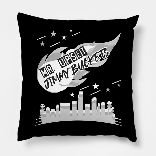 Playoffs Jimmy Buckets BLACK&WHITE Pillow by HCreatives