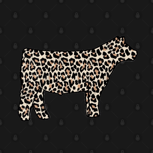 Cheetah Print Show Steer Silhouette  - NOT FOR RESALE WITHOUT PERMISSION by l-oh