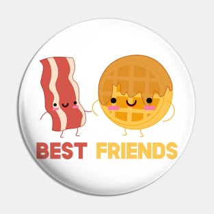 Bacon and Waffles Best Friends Matching Couple Pin