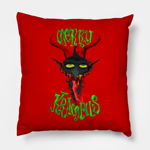 Merry Krampus Pillow by ©®