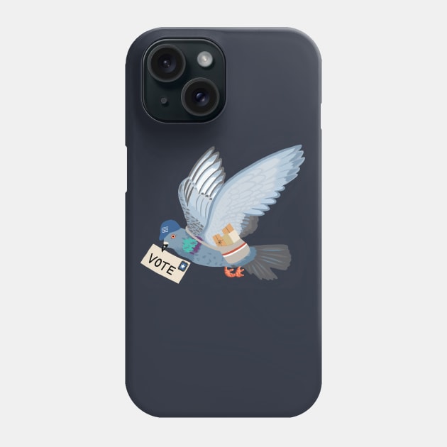 Vote by Carrier Pigeon Phone Case by Das Brooklyn