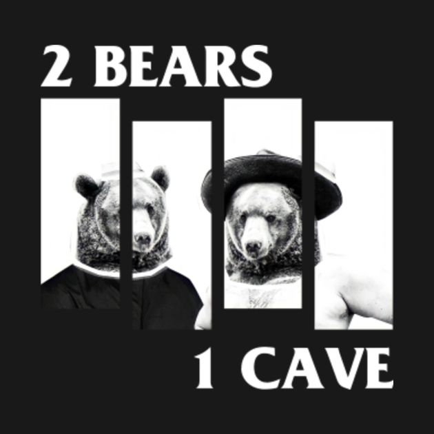 Disover 2 bear 1 cave / white - Bert Kreischer - T-Shirt