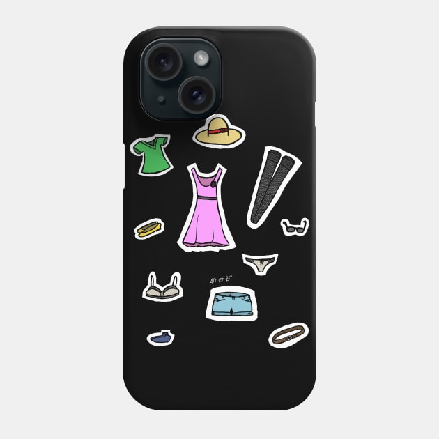 Girly dress Phone Case by Art_et_Be