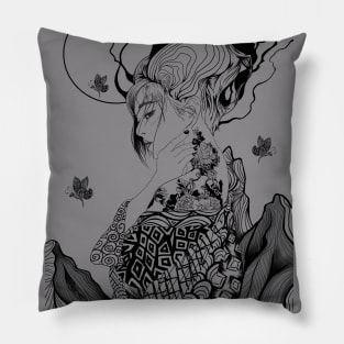 Jpanese kimono girl Pillow