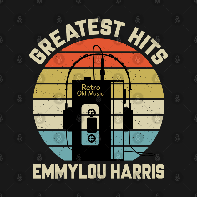 Greatest Hits Emmylou Retro Walkman Harris Vintage Art by Dinosaur Mask Store