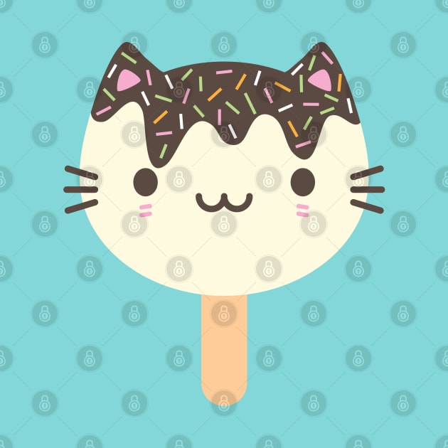 Kawaii Summer Ice Lolly Popsicle Cats by marcelinesmith