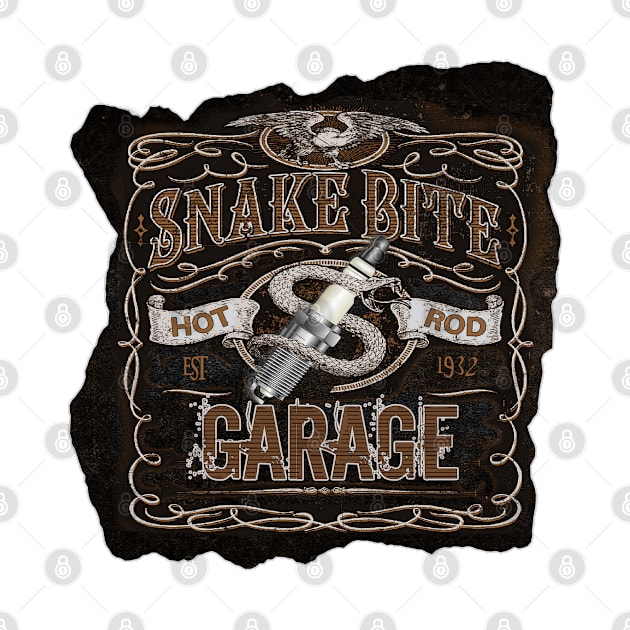 Snake Bite Hot Rod Garage by Wilcox PhotoArt