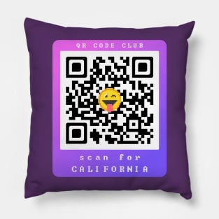 Scan for California, Qr Code Funny Memes -25 Pillow