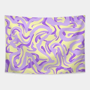 Purple an Yellow Groovy Marble Tapestry