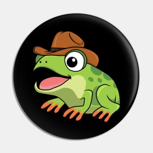 Frog with hat Pin