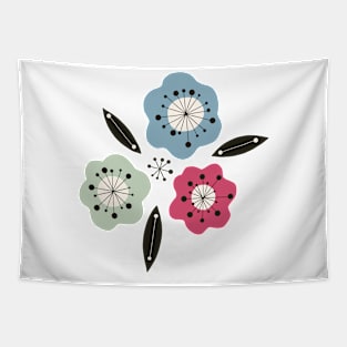 Retro Flowers Tapestry