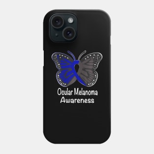 Ocular Melanoma Awareness  Black  Blue Phone Case