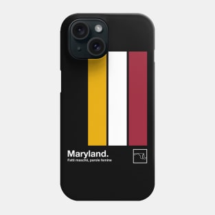 Maryland State Flag  // Original Minimalist Artwork Poster Design Phone Case